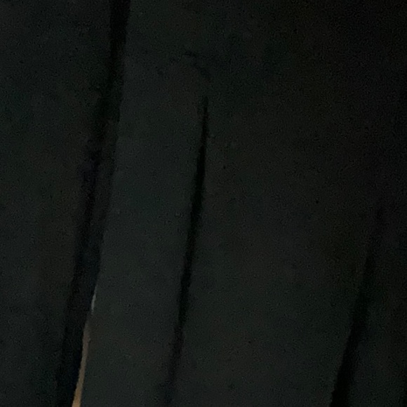 Charcoal grey 3/4 length wool coat, ruffled collar, ruffle and button cuffs - Picture 4 of 6